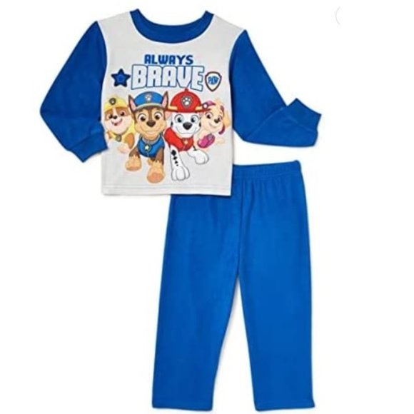 Toddler Boys Girls PAW PATROL brushed Jersey ALWAYS BRAVE Pajamas Size 4T 5T NWT - Picture 1 of 1